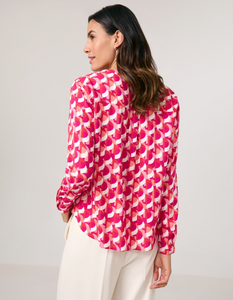 GERRY WEBER<BR>
Flowing Long Sleeve Blouse<BR>
Pink/Orange<BR>