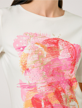 Load image into Gallery viewer, GERRY WEBER&lt;BR&gt;
Top with Mid-length Sleeves and Art Print&lt;BR&gt;
Pink/Orange&lt;BR&gt;
