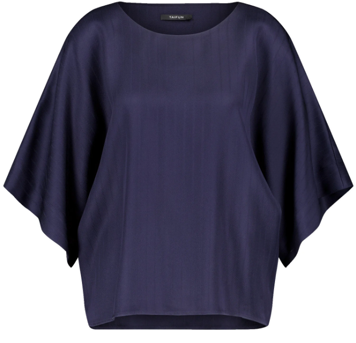 TAIFUN<BR>
Blouse 1/2 Sleeves<BR>
Navy<BR>