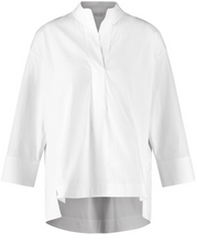 Load image into Gallery viewer, GERRY WEBER&lt;BR&gt;
Sporty 3/4 Sleeve Blouse&lt;BR&gt;
White&lt;BR&gt;
