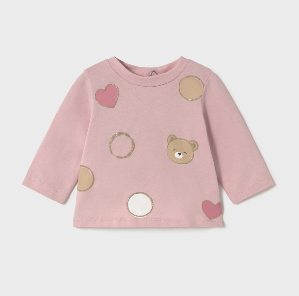 MAYORAL<BR>
Girls Long Sleeve T-shirt<BR>
Pink<BR>