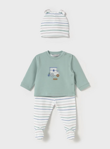 MAYORAL<BR>
Newborn 3 Piece Set<BR>
Jade<BR>