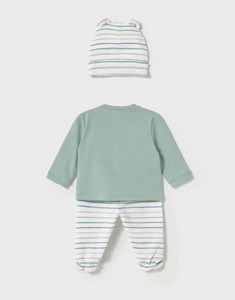 MAYORAL<BR>
Newborn 3 Piece Set<BR>
Jade<BR>