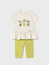 Load image into Gallery viewer, MAYORAL&lt;BR&gt;
Baby Girl Floral Print Legging Set&lt;BR&gt;
Pistachio&lt;BR&gt;
