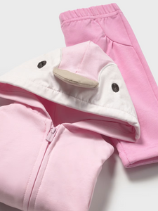 MAYORAL<BR>
Newborn Tracksuit with T-shirt<BR>
Bubblegum<BR>