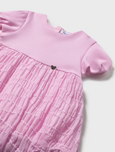 Load image into Gallery viewer, MAYORAL&lt;BR&gt;
Mixed Fabric Dress&lt;BR&gt;
Pink&lt;BR&gt;
