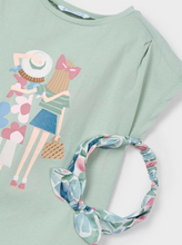 Load image into Gallery viewer, MAYORAL&lt;BR&gt;
Girl T-Shirt with Printed Headbands&lt;BR&gt;
Jade&lt;BR&gt;
