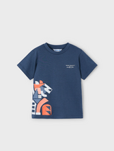 Load image into Gallery viewer, MAYORAL&lt;BR&gt;
Geometric Print T-Shirt&lt;BR&gt;
Navy&lt;BR&gt;
