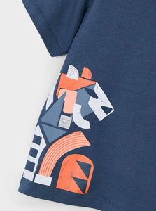 MAYORAL<BR>
Geometric Print T-Shirt<BR>
Navy<BR>