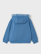 Load image into Gallery viewer, MAYORAL&lt;BR&gt;
Boys Text Zip Hoodie&lt;BR&gt;
Blue, Peach&lt;BR&gt;
