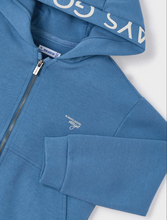 Load image into Gallery viewer, MAYORAL&lt;BR&gt;
Boys Text Zip Hoodie&lt;BR&gt;
Blue, Peach&lt;BR&gt;
