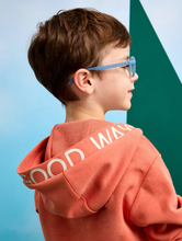 Load image into Gallery viewer, MAYORAL&lt;BR&gt;
Boys Text Zip Hoodie&lt;BR&gt;
Blue, Peach&lt;BR&gt;
