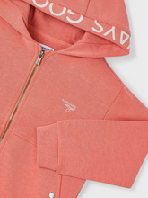 Load image into Gallery viewer, MAYORAL&lt;BR&gt;
Boys Text Zip Hoodie&lt;BR&gt;
Blue, Peach&lt;BR&gt;
