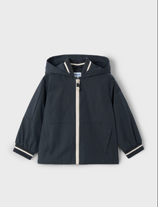 MAYORAL<BR>
Boy Contrast Cuff Windbreaker<BR>
Asphalt<BR>