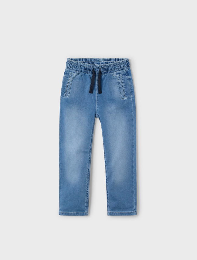 MAYORAL<BR>
Boy Jeans with Drawstring<BR>
Denim<BR>