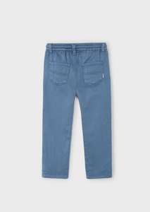 MAYORAL<BR>
Boy Twill Trousers with Drawstring<BR>
Dark Laurel, Horizon<BR>