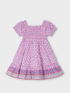 MAYORAL<BR>
Print Dress<BR>
Mauve<BR>