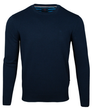 Load image into Gallery viewer, ANDRE MENSWEAR&lt;BR&gt;
Achill Crew Neck Jumper&lt;BR&gt;
Blue, Navy, Ecru&lt;BR&gt;
