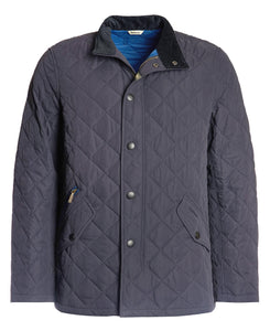 BARBOUR <BR>
Shoveler Quilted Outerwear  Jacket <BR>
Navy <BR>