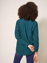 Load image into Gallery viewer, WHITE STUFF &lt;BR&gt;
Sophie Organic Cotton Shirt &lt;BR&gt;
Teal, Ivory, Green, Grey&lt;BR&gt;
