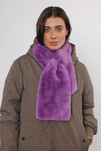 RINO & PELLE <BR>
Faux Fur Scarf <BR>
Available in Birch & Orchid <BR>