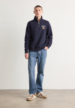 Load image into Gallery viewer, GANT &lt;BR&gt;
Half Zip Graphic Sweatshirt &lt;BR&gt;
Navy &lt;BR&gt;
