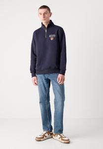 GANT <BR>
Half Zip Graphic Sweatshirt <BR>
Navy <BR>