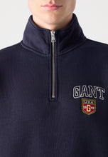 Load image into Gallery viewer, GANT &lt;BR&gt;
Half Zip Graphic Sweatshirt &lt;BR&gt;
Navy &lt;BR&gt;
