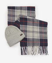 Load image into Gallery viewer, BARBOUR &lt;BR&gt;
Swinton Classic Scarf and Beanie Gift Set &lt;BR&gt;
Grey &lt;BR&gt;
