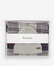 Load image into Gallery viewer, BARBOUR &lt;BR&gt;
Swinton Classic Scarf and Beanie Gift Set &lt;BR&gt;
Grey &lt;BR&gt;
