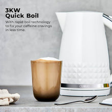 Load image into Gallery viewer, TOWER  &lt;BR&gt;
Solitaire 1.5l Kettle &lt;BR&gt;
Black, White &amp; Mushroom &lt;BR&gt;
