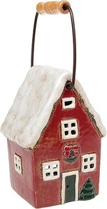 VILLAGE POTTERY <BR>
Xmas Tall Lantern <BR>
Red <BR>