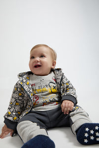 CANADA HOUSE <BR>
Baby Boy BBBomb Tee shirt <BR>
Grey <BR>