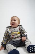 Load image into Gallery viewer, CANADA HOUSE &lt;BR&gt;
Baby Boys 2 piece track suit &lt;BR&gt;
Grey &amp; yellow &lt;BR&gt;
