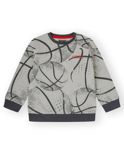 CANADA HOUSE <BR>
Boys Ptinted Sweatshirt <BR>
Grey <BR>