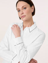 Load image into Gallery viewer, TAIFUN &lt;BR&gt;
Shirt blouse with stud embellishment &lt;BR&gt;
White &lt;BR&gt;
