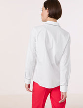 Load image into Gallery viewer, TAIFUN &lt;BR&gt;
Shirt blouse with stud embellishment &lt;BR&gt;
White &lt;BR&gt;
