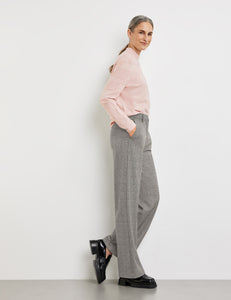 GERRY WEBER  <BR>
Prince of Wales check trousers with a wide leg <BR>
Autumnal colours <BR>