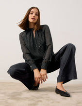 Load image into Gallery viewer, TAIFUN &lt;BR&gt;
Cordoroy Wide Leg Trouser &lt;BR&gt;
Black &lt;BR&gt;
