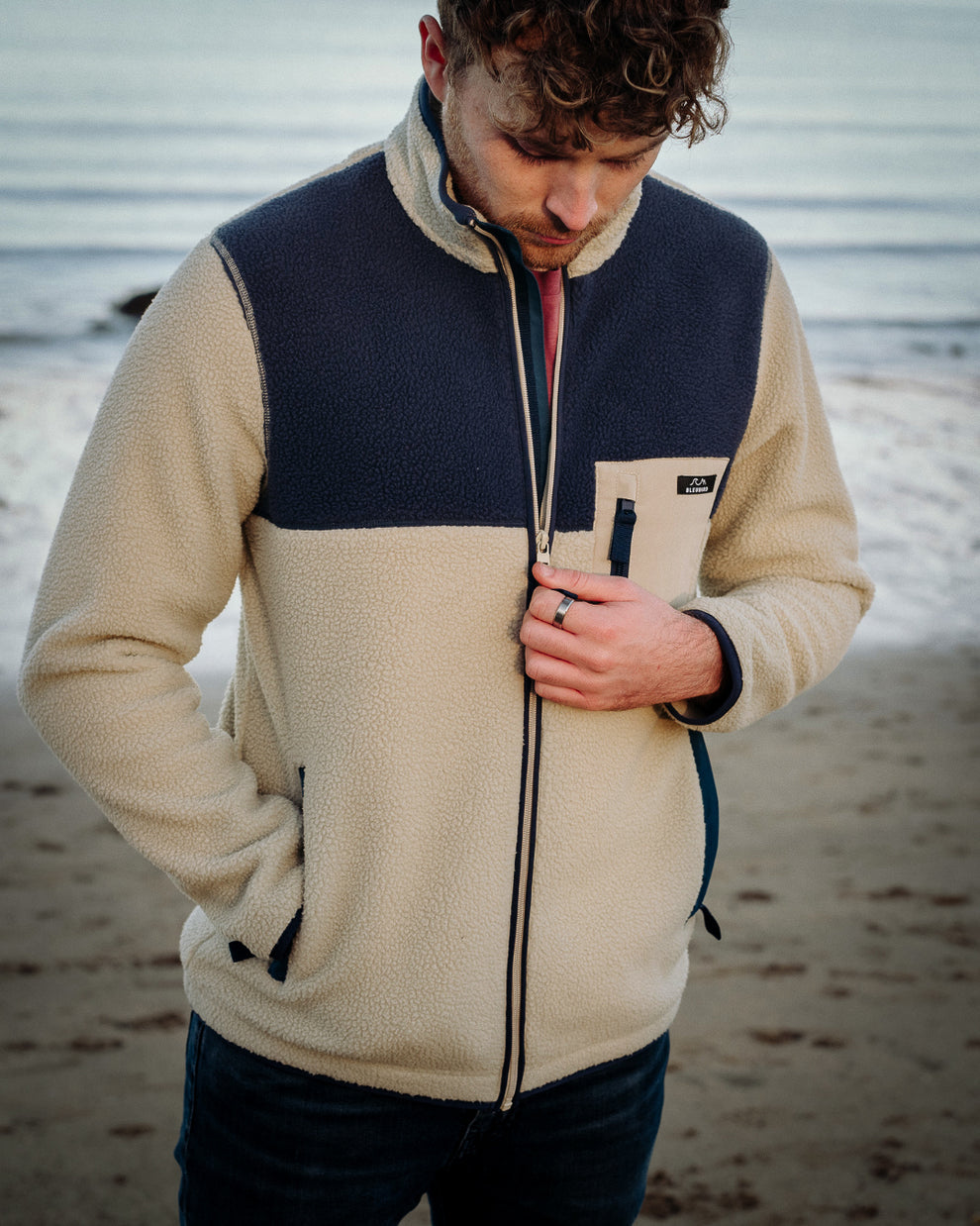 BLEUBIRD <BR>
Polar Full Zip Fleece <BR>
Cream or Charcoal <BR>