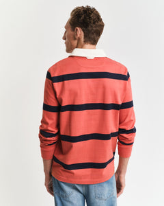 GANT <BR>
Yarn-Dyed Striped Heavy Rugger <BR>
Brick & Black stripe <BR>