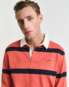 GANT <BR>
Yarn-Dyed Striped Heavy Rugger <BR>
Brick & Black stripe <BR>