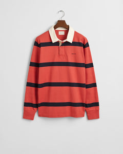 GANT <BR>
Yarn-Dyed Striped Heavy Rugger <BR>
Brick & Black stripe <BR>