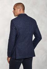 Load image into Gallery viewer, BROOK TAVERNER &lt;BR&gt;
Tailored Fit Stevens Textured Wool Blend Jacket &lt;BR&gt;
Blue Check  &lt;BR&gt;
