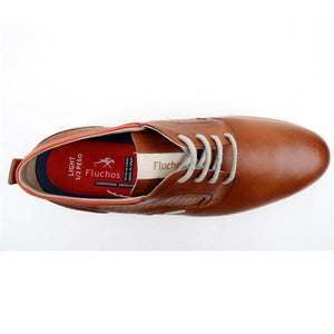 FLUCHOS <BR>
Leather Lightweight Mens Casual Laced Leather Shoes <BR>
Tan <BR>