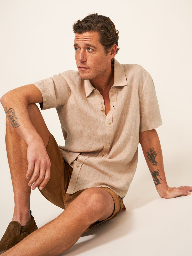 WHITE STUFF <BR>
Short Sleeved Mens Pembroke Linen Shirt <BR>